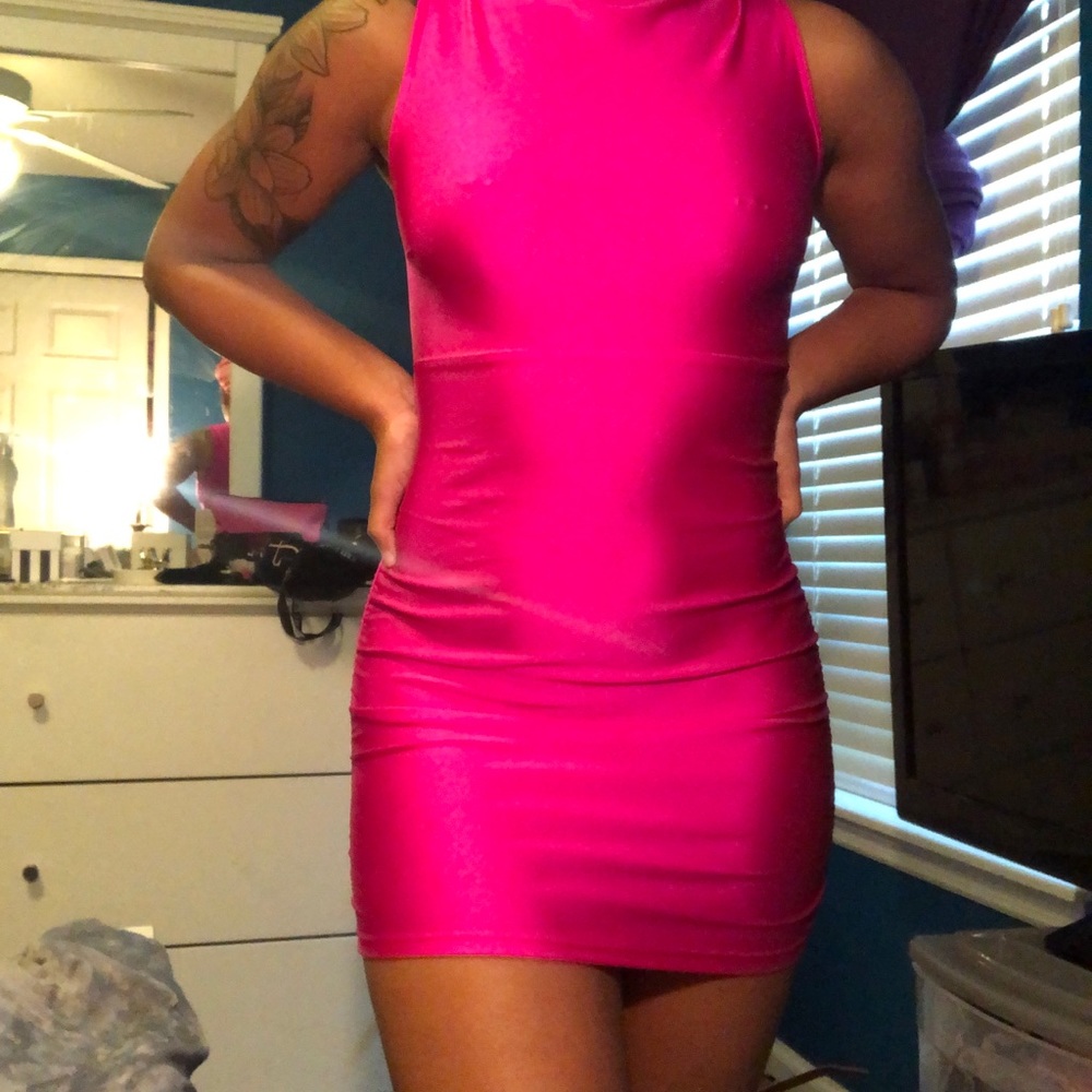 Neon fuchsia dress